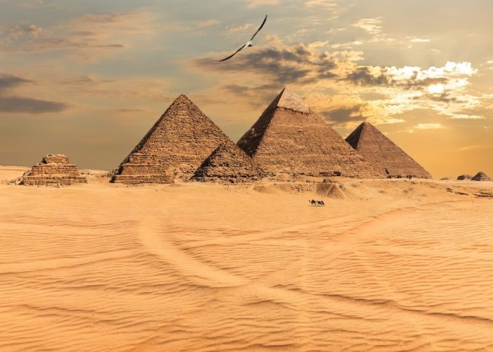 sunset pyramids giza egypt 40011